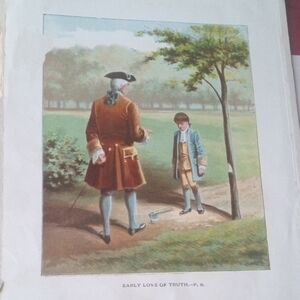 Antique George Washington Lithographs Lot Of Five